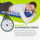 ProsourceFit Acupressure Mat and Pillow Set for Back/Neck Pain Relief and Muscle Relaxation