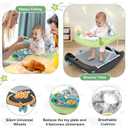 Pawtong Foldable Baby 5-in-1 Activity Walker - Rocker, Activity Center, Bouncer, Seat Walker, Push Walker - Adjustable Speed Rear Wheels and Height Toys Ages 6-18 Months (Green)