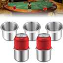 Tessco for you 5 Pcs Table Cup Holder Inserts Stainless Steel Drop in Drink Cup Holder Insert Metal Table Accessories for Casino Desk Car Trucks Boat Sofa Cupholder Storage