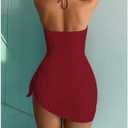 SOLY HUX Women's One Piece Swimsuit Criss Cross Halter Cut Out Bathing Suit with Cover Up (Medium)