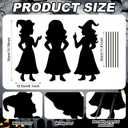 3 Pack Halloween Decorations Outdoor Metal Halloween Witch Yard Sign Silhouette Witch, Metal Silhouette Yard Signs for Garage Door, Wall, Lawn Decor Home Party