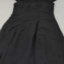 Milumia Women Square Neck Cap Sleeve Fitted Short Dress Flared A Line Mini Dresses Black X-Large