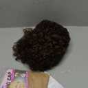 HUA Kinky Curly Short Wigs for Black Women Human Hair Chocolate Brown Mix Medium Auburn Curly Human Hair Wigs for Black Women Glueless 4/30 Color Short Wigs for Women