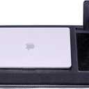 Lap Desks for Adults, Home Office Black Carbon Laptop Lap Desk Stand with Wrist Rest, Mouse Pad & Phone Holder, Cushioned Lap Tray Laptop Stand for Bed & Couch, Fits up to 15.6 Inch Laptops