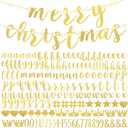 TaoBary 167 Pcs DIY Banner Kit Happy Birthday Glitter Banner Customizable Glitter Make Your Own Kit 162 Letters Symbols and Numbers 3 Rope for Birthday Halloween Wedding Christmas(Gold)