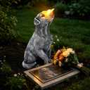 Goodeco Memorial Dog with Butterfly Statue - Pet Memorial Statue Garden Dog Ornament, Pet Passing Away Bereavement Presents Tribute Sculpture, Pet Memorial Gifts, Pet Loss Gift for Dog