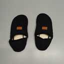 ATHMILE House Slippers for Women Men Indoor Barefoot Slippers Socks Furry Slip on House Shoes Cozy Comfy for Home Bedroom Travel Yoga (9-10 Women/8-9 Men, Black)