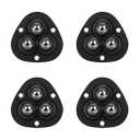 Self Adhesive Mini Caster Wheels for Small Appliances, 360°Rotation Swivel Stainless Steel Rollers for Furniture Storage Bins Trash Can (4 Pack, Black) Drcoevo