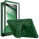 Soke Case for iPad 9th/8th/7th Generation 10.2-Inch (2021/2020/2019 Release), with Built-in Screen Protector and Kickstand, Rugged Full Body Protective Cover for Apple iPad 10.2 Inch - Alpine Green