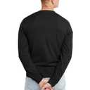 Hanes Originals Men's T-Shirt, Henley T-Shirt for Men, Long Sleeve, 100% Cotton Tee, Large
