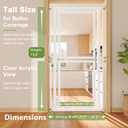 Feonase Extra Tall Cat Safety Gate for Doorway, 73.6" High, Adjustable 29.5-32.3" Wide, Full Clear Acrylic Panel, Pressure Mounted, Auto-Close, Stairs
