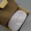 VssoPlor Wireless Mouse, 2.4G Slim Portable Computer Laptop Mouse with Nano Receiver Quiet Silent Optical Mice for Notebook, PC, Laptop, Computer-Pure White