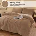 LLanCL 3D Jacquard Design Comforter Set, Luxury Cozy Sherpa Fur Plush 3-Pieces Ultra-Soft Warm Sets Bedding with 2 Pillowcases (Queen Size 90"x90", Beige)