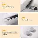 3 x Mini Chip Sealer Portable Snack Bag Sealer Type-C Rechargeable Sealing and Cutting 2 in 1, White