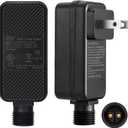 2 Pieces Class 2 Power Supply LED Transformer Replacement Outdoor Low Voltage Power Adapter for Christmas Rope Light Inflatable Decorations(12V18W 1.5A)