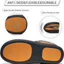 Mishansha Women's House Shoes Memory Foam Suede Moccasin Slippers Winter Warm Fleece Lined Home Shoes with Anti-Skid Rubber Sole (Light Brown)