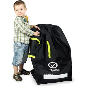 V VOLKGO Car Seat Travel Bag For Airplane with Padded Backpack Shoulder Straps, Gate Check Bag, Car Seat Bags for Air Travel Carseat Travel Cover, Carseat Travel Bag Cover for Airplane Travel
