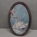 ShowDraven Vintage Swan Wall Art Decor, 16x10 inch