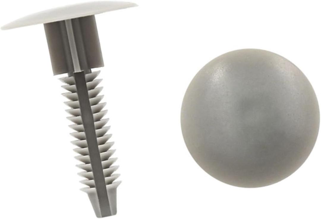 20pcs Gray Car Plastic Push Type Rivet Fastener Bumper Clips 10mm x 27mm x 40mm Auto Replacement Parts