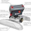 Eden 94127 Metal Adjustable 4-Way Mini Turbo Oscillating Sprinkler W/Quick Connect Starter Set, 20 Nozzle, Covers up to 4,000 sq. ft