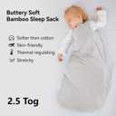 Rayon Made from Bamboo Sleep Sack 6-12 Months 2.5 Tog Winter Warm Ultra Soft Baby Wearable Blanket Toddler Sleep Sack for Babies Unisex Girl Boy 2-Way Zipper Quilted Thick Baby Sleeping Bag, M