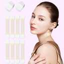 48Pack Invisible Neck Tape Lifting Neck Face Lift Strap Patch Tightening Tapes and Bands for Face, Chin(8PCS Elastic Bands+40PCS Replacement Patches)