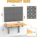 Heavy Duty Folding Workbench with Pegboard, Wall Mount Work Table