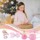 6Pcs Pink Stanley Cup Accessories Set - Butterfly Straw Topper Cover Cap, Bling Bow for Straw, Sparkly Silicone Boot, Letter Charm and Pompom for Stanley Cups Tumbler 40Oz 30Oz 20Oz G