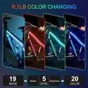 Bike Lights LED Bicycle Frame Light for Night Riding,Waterproof Strip Light Battery Powered with RGB Color, Bright Decoration Lights for Scooter,Trike,Bike Lighting Accessories