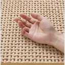 Color&Geometry Rubber Backed Waffle Bath Mat 60x24, Non Slip Machine Washable Bathroom Rugs, Soft Absorbent Chenille Boho Carpet for Bathroom Floor, Tub and Shower, Beige