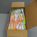 Maxcheck 200 Pack Colorful Prepasted Disposable Toothbrushes Bulk Individually Wrapped Toothbrushes with Toothpaste for Travel Hotel Donation Homeless Gift (Blue,Orange,Green,Purple)