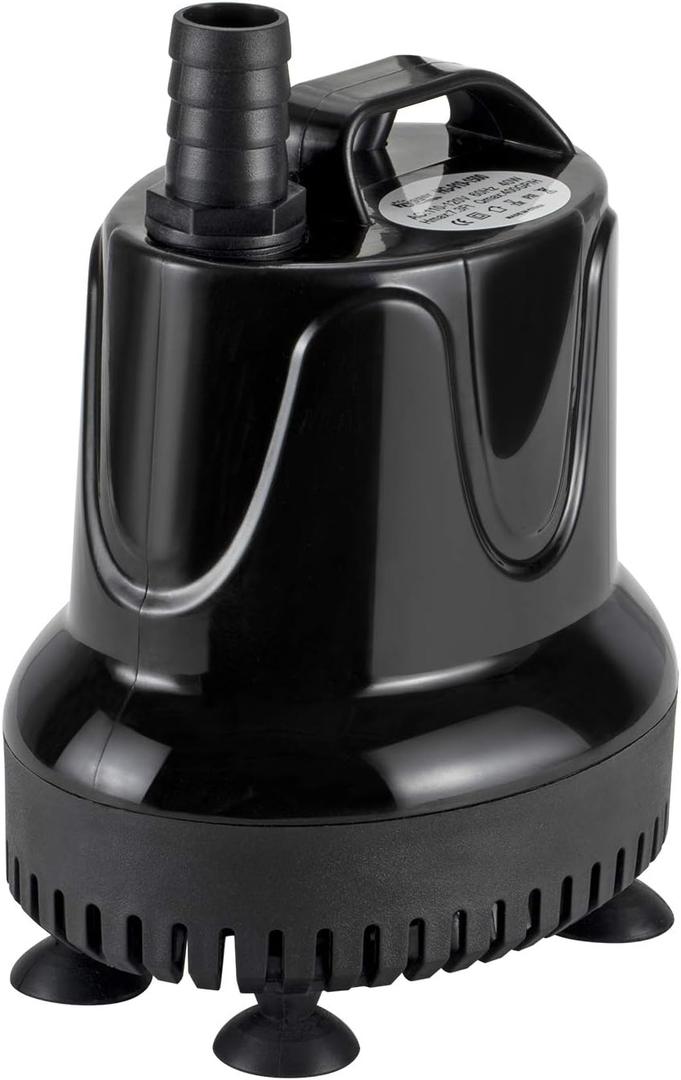 Hygger 660 GPH Submersible Aquarium Water Pump - Black Metal, Ideal for Fish Tank, Pond, Fountain & Hydroponic Systems