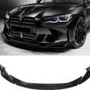 Front Bumper Lip Compatible with BMW G80 M3 G82 M4 2021-2026 Gloss Black Front Splitter
