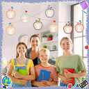 3 x Kosiz 60 Pcs Apple Decorations for Classroom Back to School Cutouts Boho Bulletin Board Decor Apple Paper Cut Decoration for Classroom Office Back to School Boho Party Wall Decor, 12 Styles