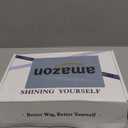 16inch Human Hair Wigs with Bangs, Layered Straight Wig with Realistic Scalp, Middle Part - Natural Color for Women (Blonde Mixed Brown)