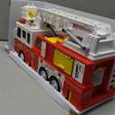 JOYIN Extra Large Toddler Fire Truck Toys for Boys with 33-inch Ladder, Lights & Sprinkler Pump, Big Emergency Vehicle, Kids Toys for Age 3, 4, 5, 6, 7, Christmas Birthday Gift for Grandkids