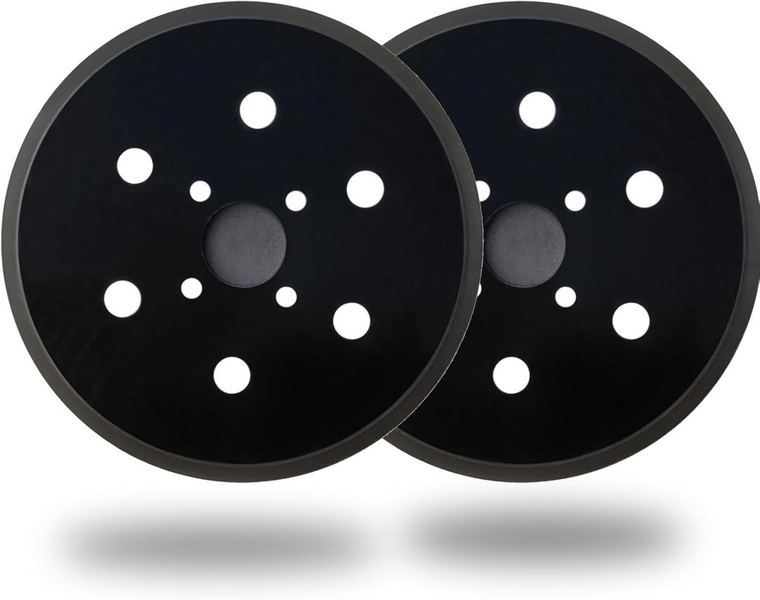 6 Inch 6 Hole Replacement Sander Pad for Ridgid R2611 Random Orbit Sander- 6" Hook and Loop Sanding Pad Work with 6 Inch Sander Disc - 2 Pack
