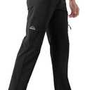 Rdruko Men's Hiking Pants Lightweight Quick Dry Water Resistant Outdoor Travel Work Fishing Pants 6 Pockets (Black)