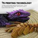 Feathered Wyvern Dragon, 3D Printed Dragon Fidget Toy,Flexible Articulated Dragon,3D Printed Toys, Desktop Pet (13.5 in, Black Purple)