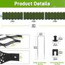 Gravel Grid 4x33 FT-2" Depth HDPE Geo Grid 1885 lbs Per Sq Ft Load with U-Shaped Stakes & Connectors for Driveway, Patio, Shed Base, Parking Lot, Grass Stabilization, Black