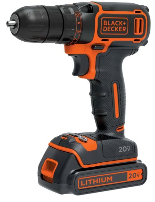 BLACK+DECKER BDCDD120C 20V MAX* Lithium Single Speed Drill/Driver