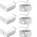 iPhone 14 13 12 Fast Charger,[MFi Certified] 20W USB C Fast Charger Wall Charger Block Plug Adapter with 10FT Long Type-C to Lightning Fast Charging Data Sync Cord for iPhone14 13 12 11 Xs Xr X(3Pack)
