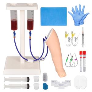 MedEduQuest Pediatric IV and Phlebotomy Practice Leg Kit for Practice Heel Stick, Baby IV Practice Kit