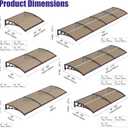 Awning for Door Entrance, 40x80 Inch Awnings for Patio, Durable Polycarbonate Window Awnings Exterior, UV Rain Snow Protection Canopy for House, Porch, Patio, Deck