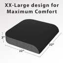 Klbs Extra Large Seat Cushion Stylish Plush Velvet Cover XL Memory Foam for Office Chair, Floor Pillow Back Pain Coccyx Bruise Relief Carry Handle