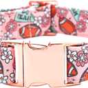 Bobo Rainbow Dog Collars, Fall Rugby Print Puppy Collar Durable Metal Collar Cute Soft Pet Collar Adjustable Dog Collar for Large Dogs