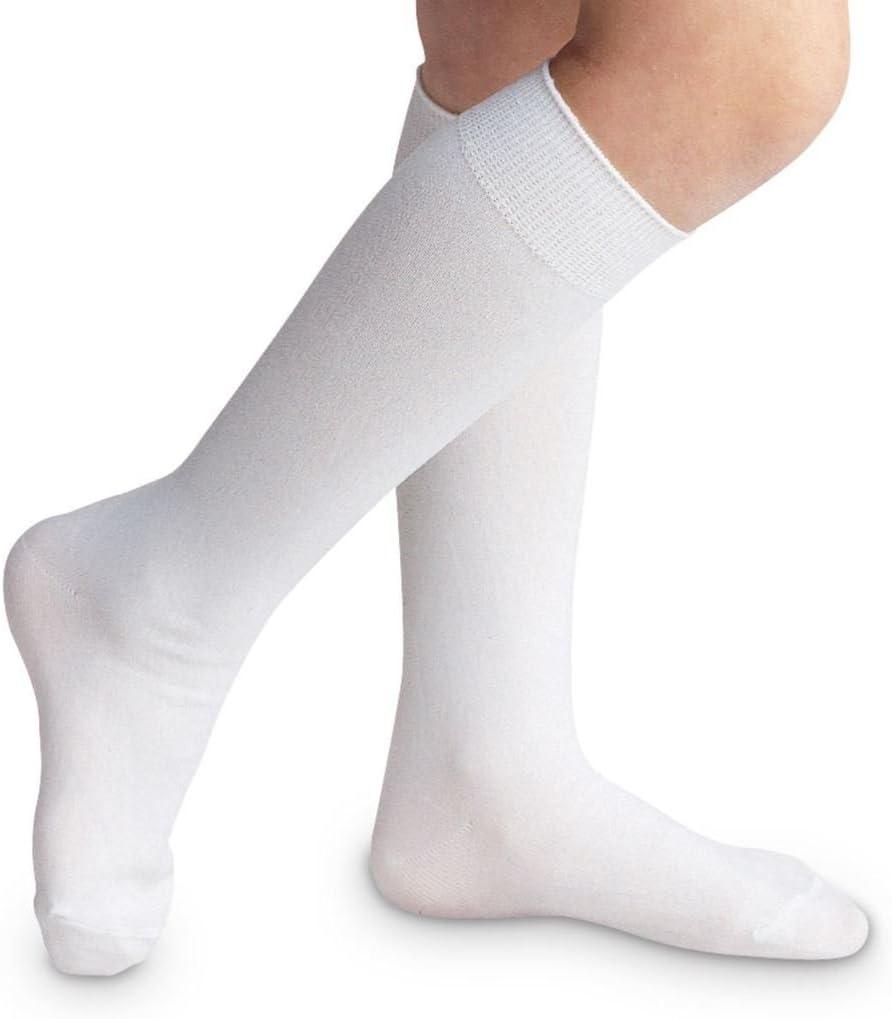 Jefferies Socks Girl's Seamless Cotton Knee High 6 Pair Pack (White)