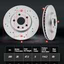 Front Rotors Compatible with Tucson [ 2010-2015 ] Brake Rotor Kit