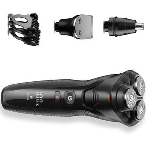 rategist Cordless Electric Razor for Men: 3-in-1 Electric Shavers for Men - IPX7 Waterproof & Precision Blades - Turbo Speed Travel Kit for Beard Nose Sideburns