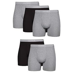 Hanes Men's Boxer Briefs, Cool Dri Moisture-Wicking Underwear, Cotton No-Ride-up for Men, Multi-Packs, 4 Pack 